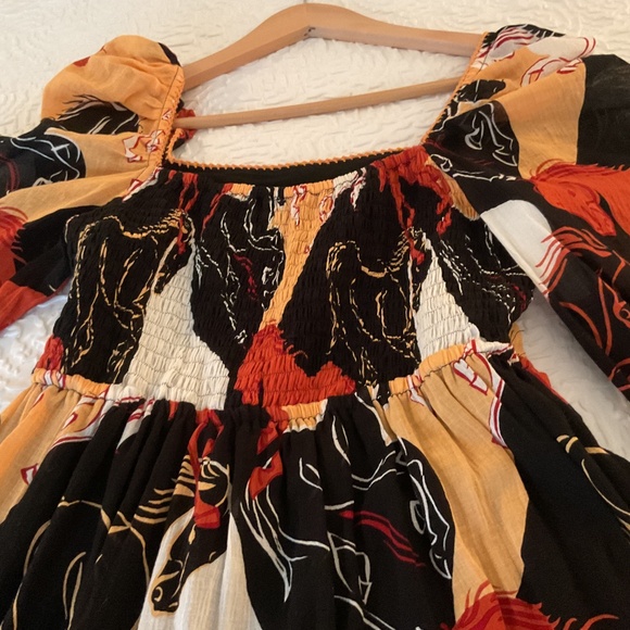 Chasing Unicorns Wild Horses Babydoll Dress Small - Picture 10 of 10